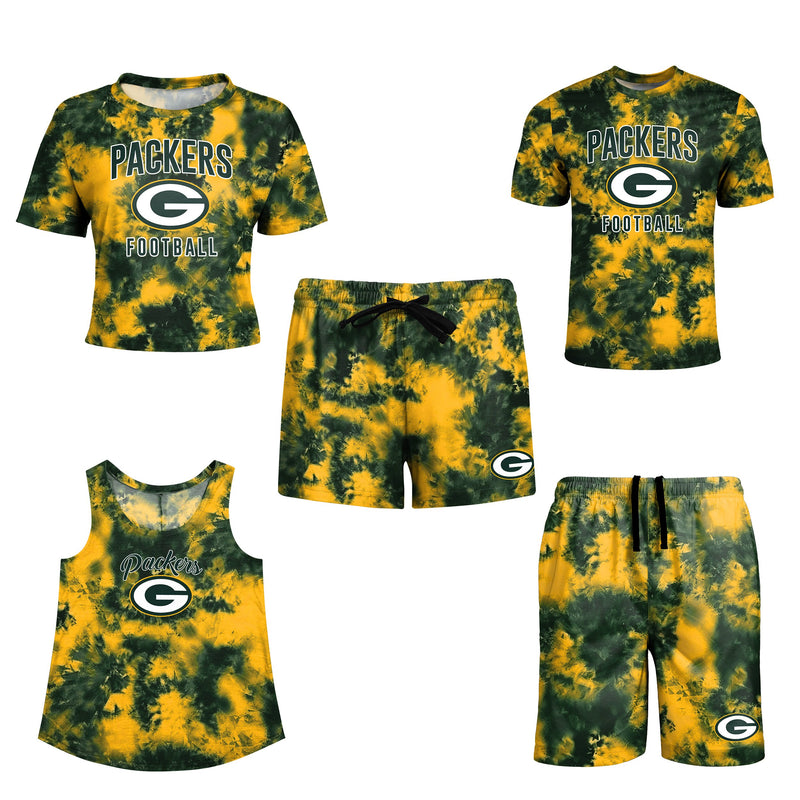 Green Bay Packers Shirts Shorts Suits Button Down Tops Short Sleeve Beach  Trunks