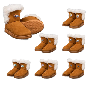 NFL Womens Team White Fur Boots - Pick Your Team