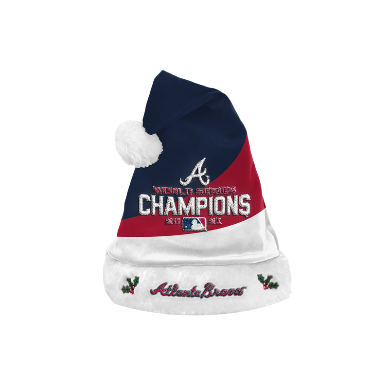 Atlanta Braves MLB 2021 World Series Champions Basic Santa Hat
