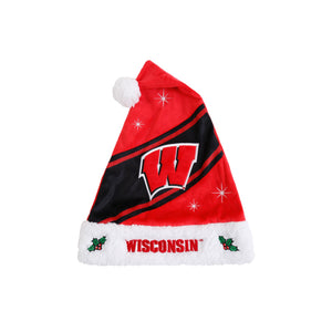 Wisconsin Badgers NCAA High End Santa Hat