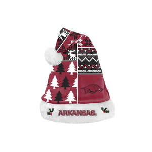 Arkansas Razorbacks NCAA Busy Block Family Holiday Santa Hat