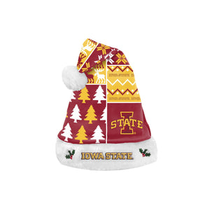 Iowa State Cyclones NCAA Busy Block Family Holiday Santa Hat