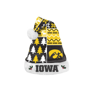 Iowa Hawkeyes NCAA Busy Block Family Holiday Santa Hat