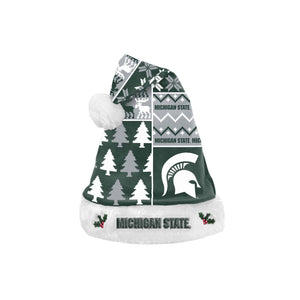 Michigan State Spartans NCAA Busy Block Family Holiday Santa Hat