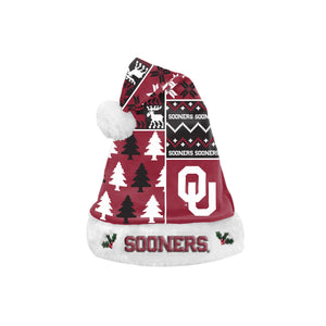Oklahoma Sooners NCAA Busy Block Family Holiday Santa Hat