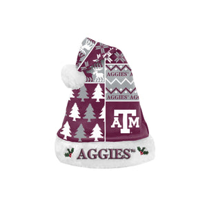 Texas A&M Aggies NCAA Busy Block Family Holiday Santa Hat