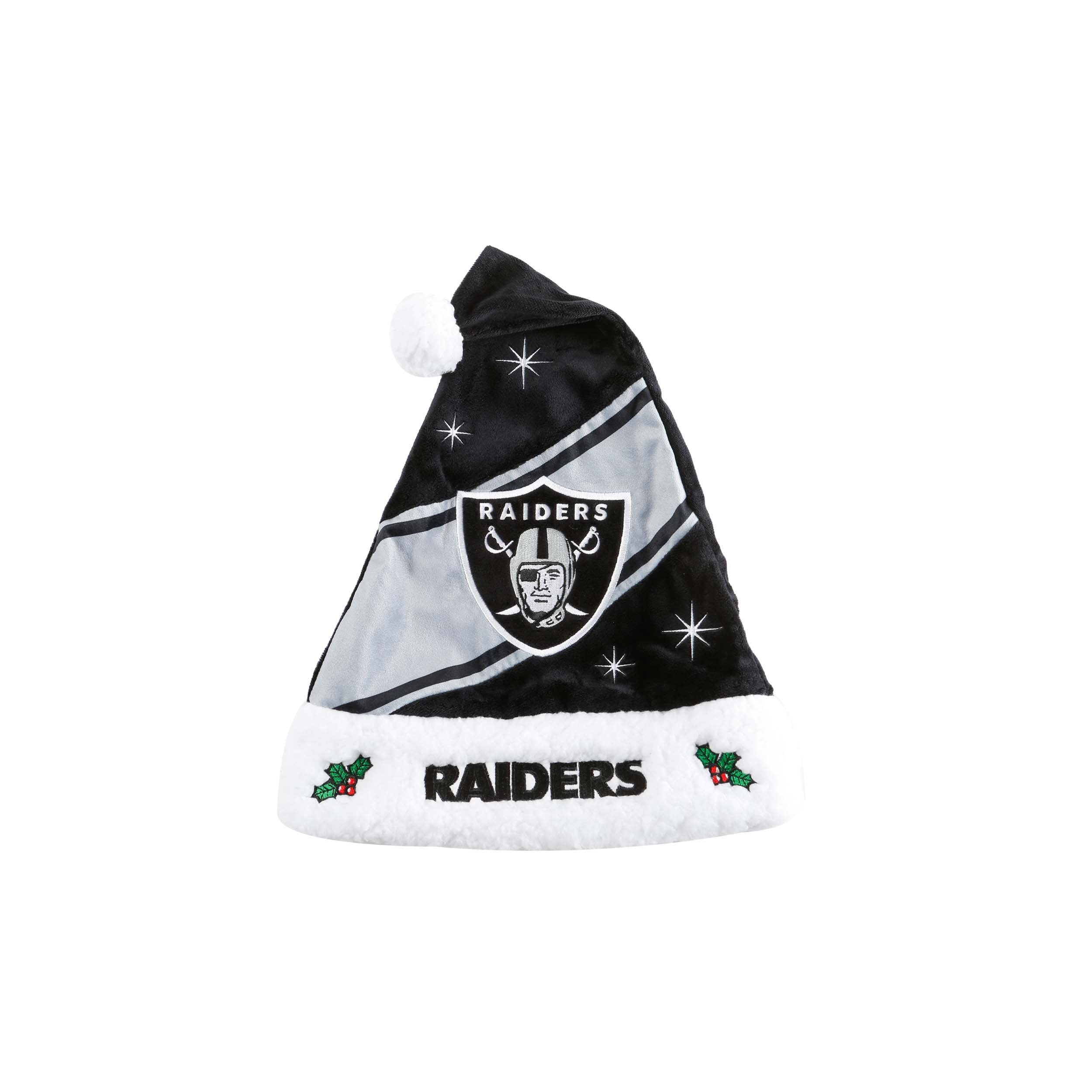 Las Vegas Raiders Christmas Santa Hat (17 in) Adult Unisex