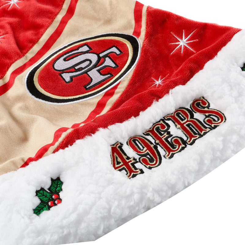 San Francisco 49ers Team Logo Holiday Plush Santa Hat NEW! NWT Christmas  SW10