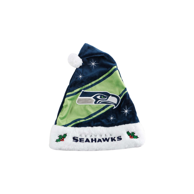 Seattle Seahawks NFL High End Santa Hat