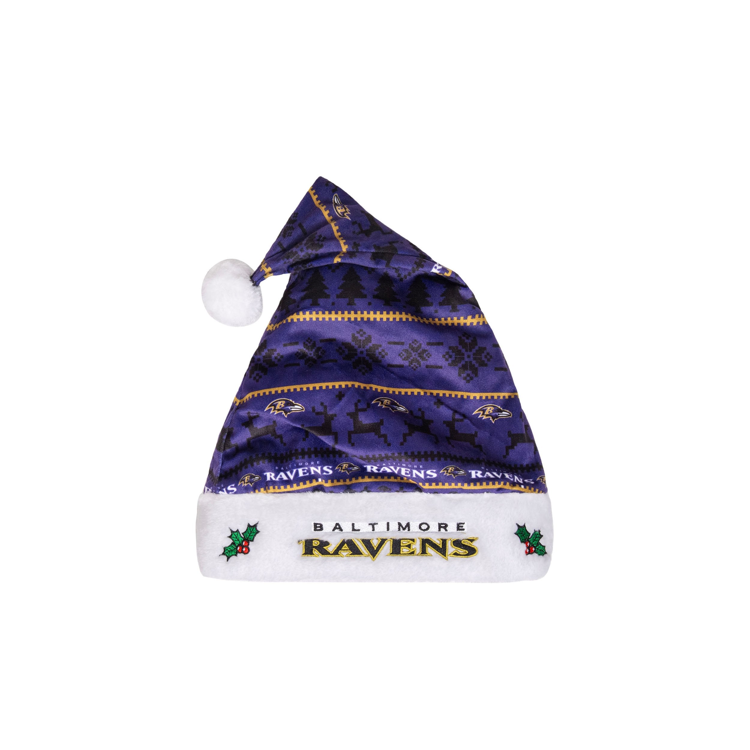 Baltimore Ravens NFL Family Holiday Santa Hat