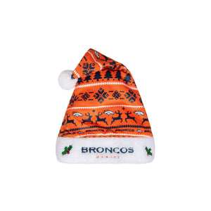 Denver Broncos NFL Family Holiday Santa Hat