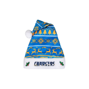 Los Angeles Chargers NFL Family Holiday Santa Hat
