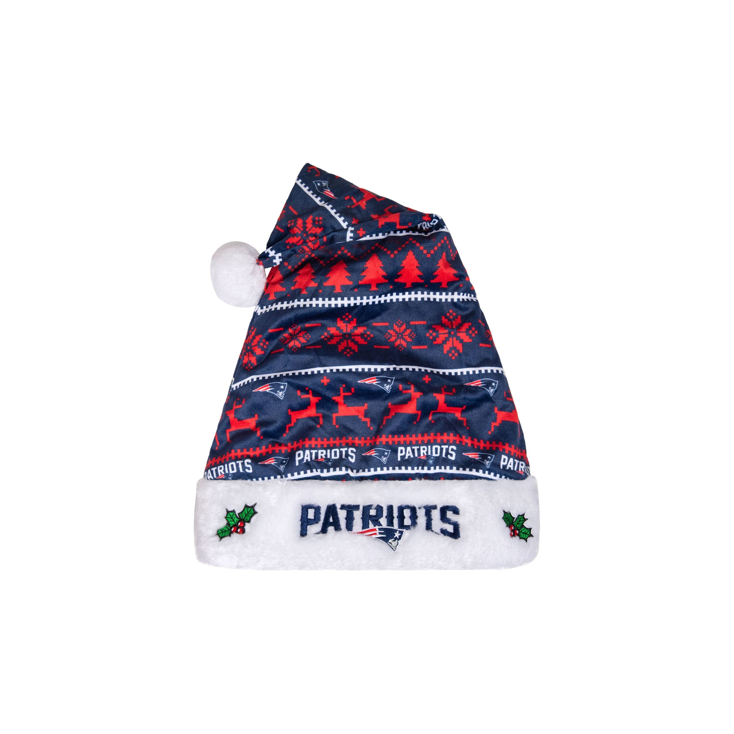 New England Patriots NFL Family Holiday Santa Hat