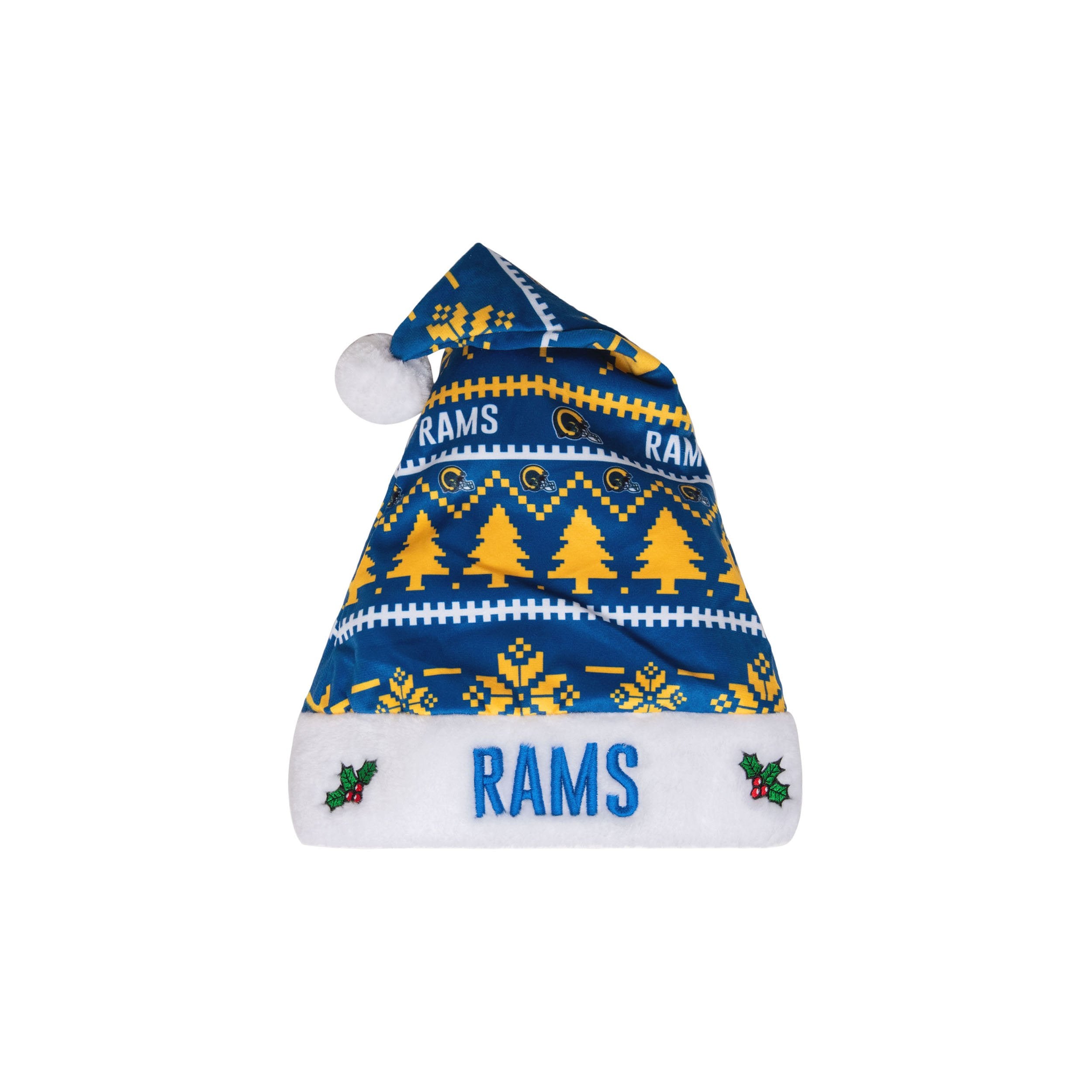 Los Angeles Rams NFL Family Holiday Santa Hat