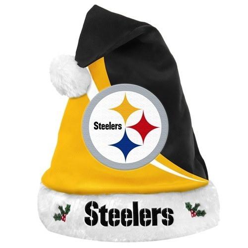 Pittsburgh Steelers Diagonal Stripe Santa Hat