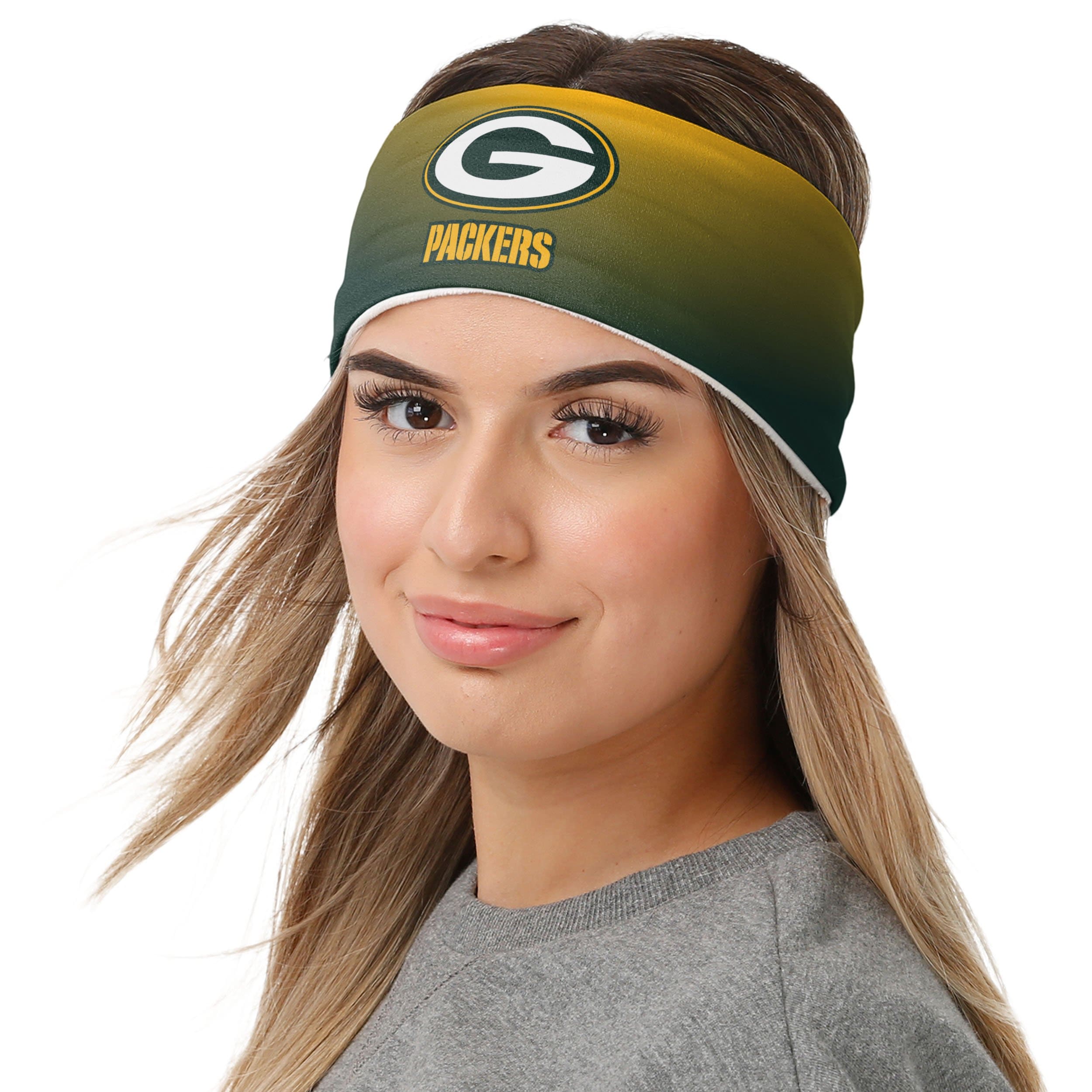 FOCO Green Bay Packers NFL Womens Gradient Printed Headband