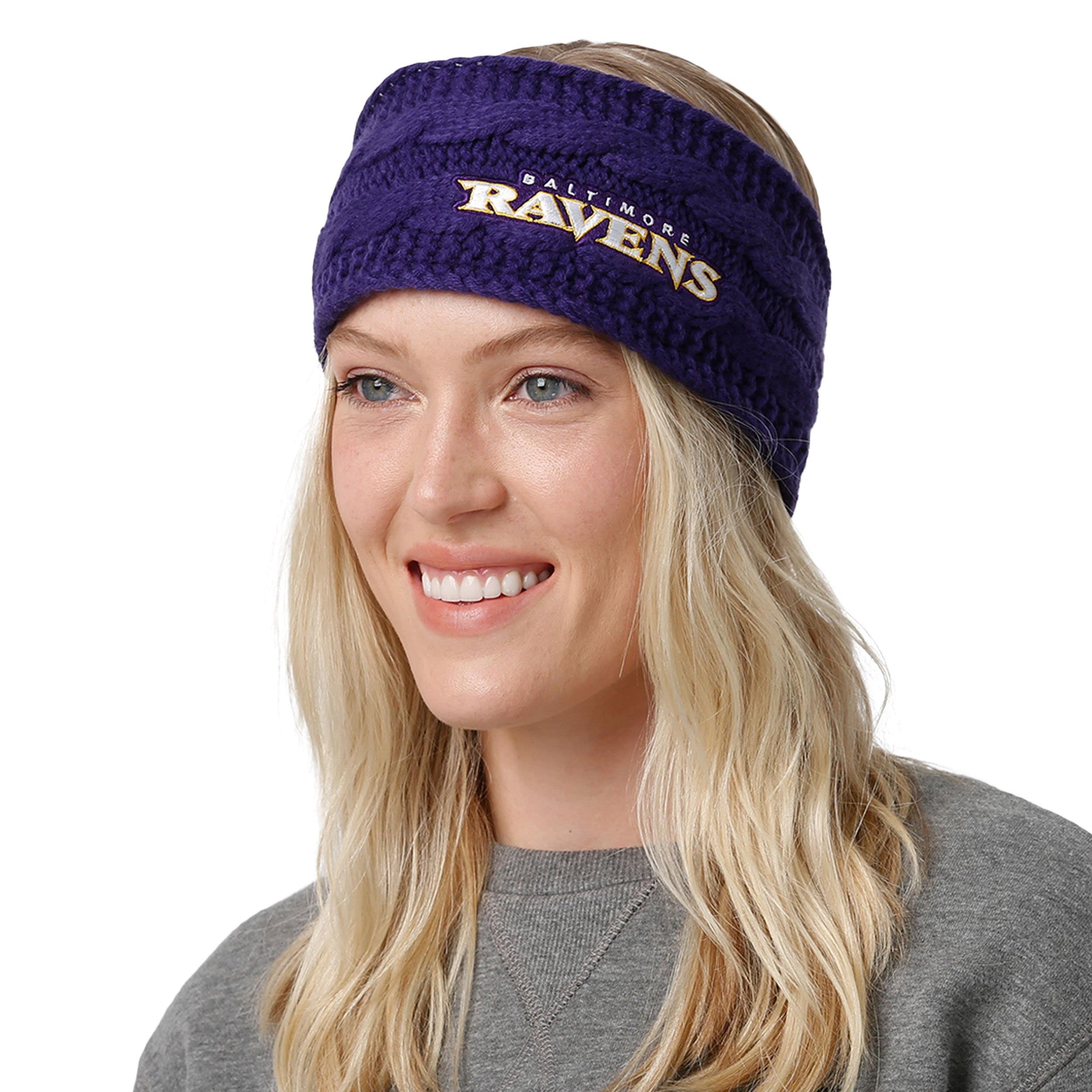 FOCO Baltimore Ravens NFL Womens Knit Fit Headband