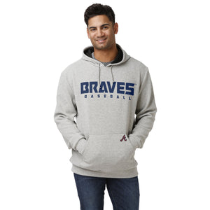Atlanta Braves MLB Mens Gray Woven Hoodie