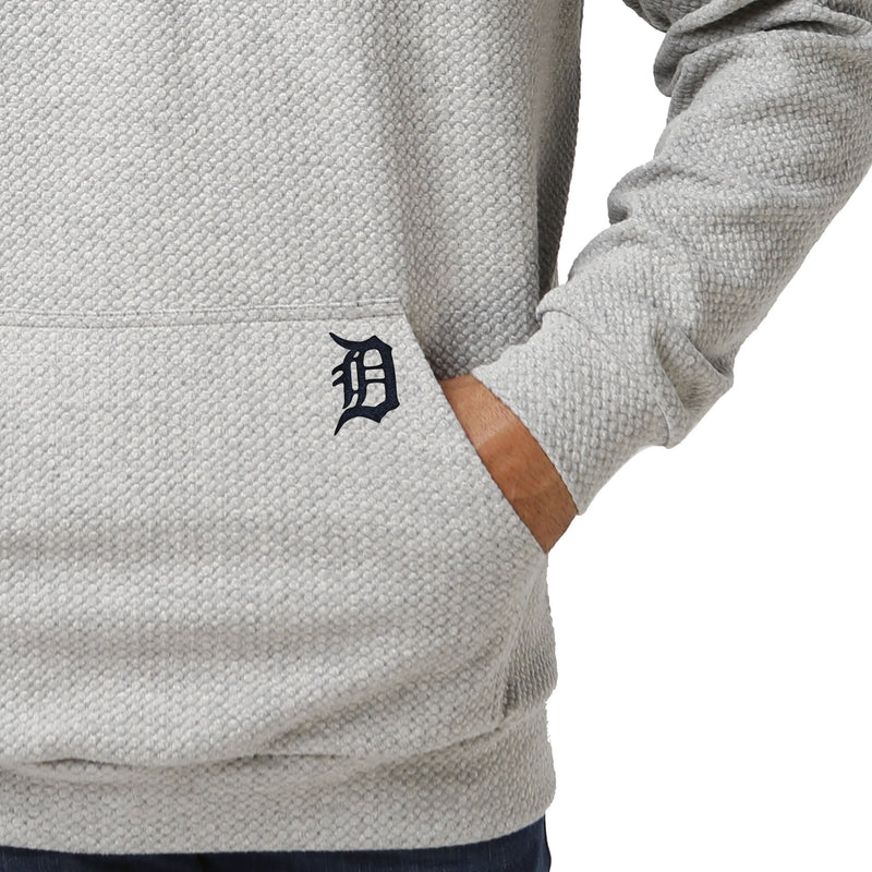 Detroit Tigers MLB Mens Gray Woven Hoodie