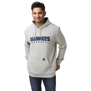 New York Yankees MLB Mens Gray Woven Hoodie