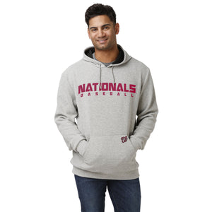 Washington Nationals MLB Mens Gray Woven Hoodie