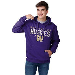 Washington Huskies NCAA Mens Solid Hoodie