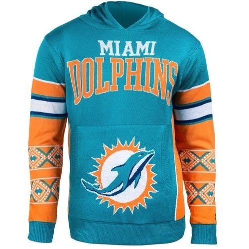 BEST Miami Dolphins Big Logo NFL Ugly Sweater