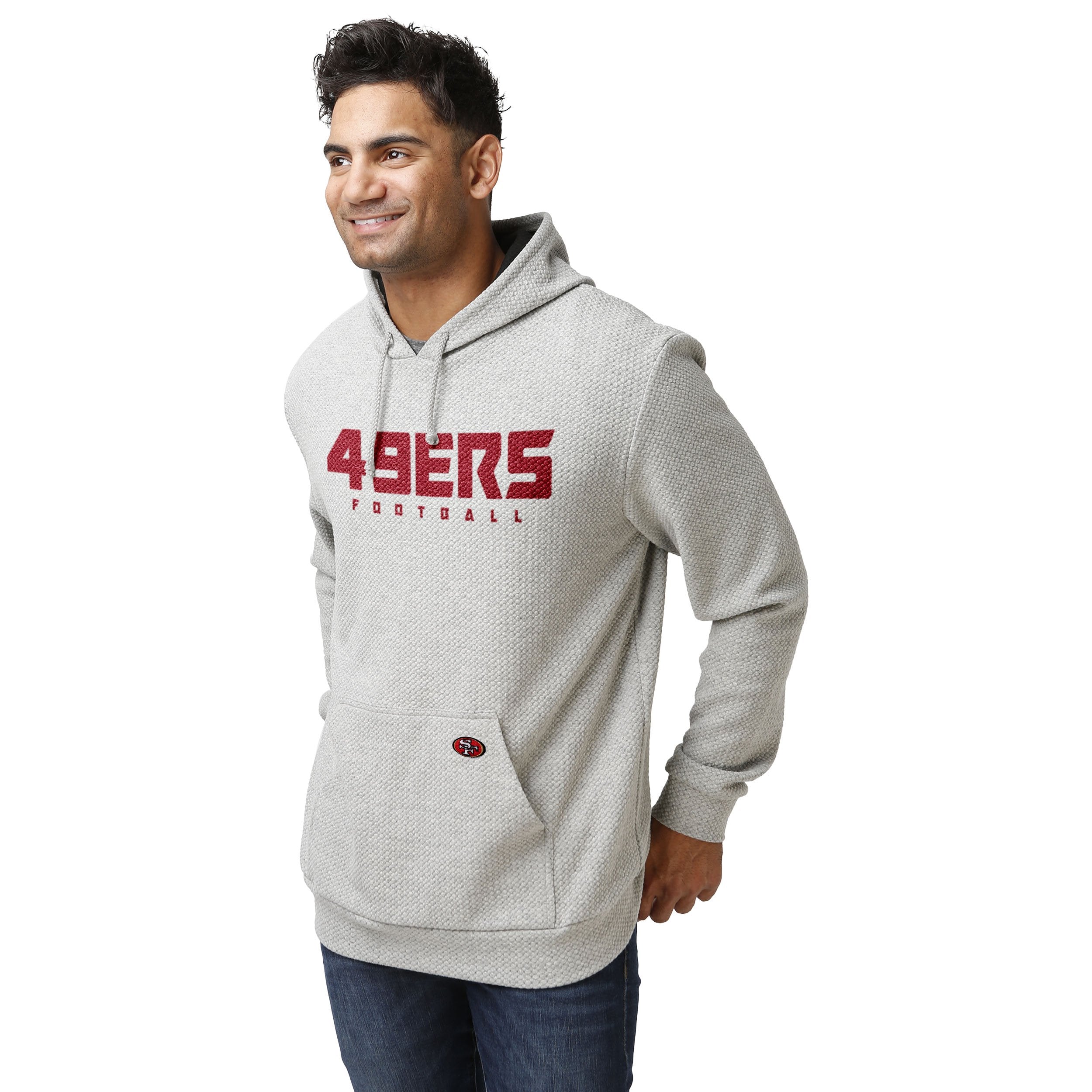 Reebok Team Apparel Boy's Grey San Francisco 49ers Hoodie Size 10-12 Medium