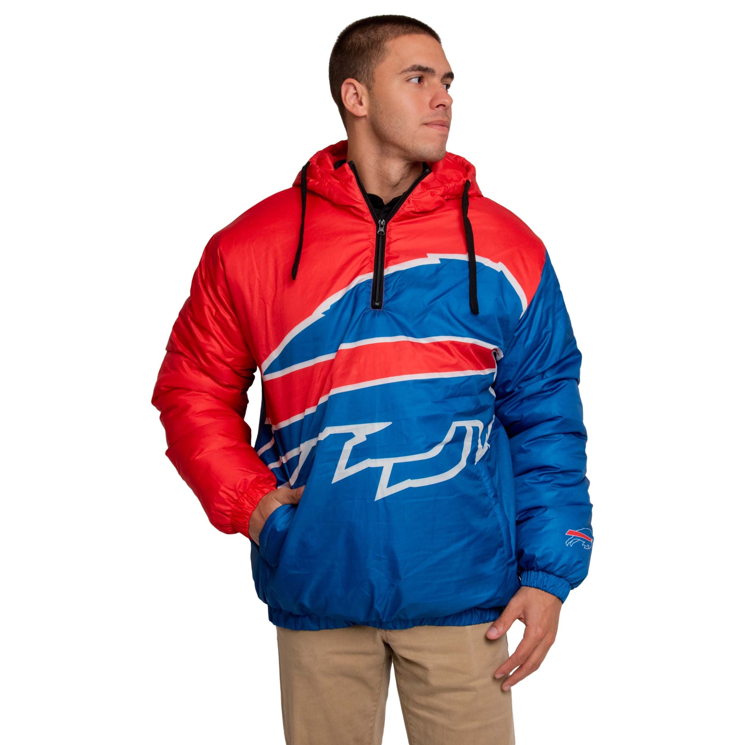 Buffalo Bills NFL Mens Tundra Puffy Poly Fill Pullover