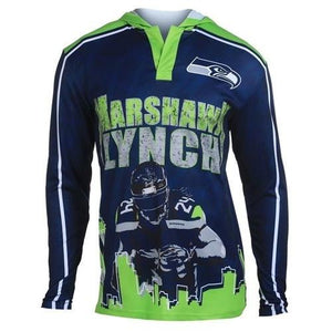 Seattle Seahawks Lynch M. #24 Polyester Player Hoody Tee
