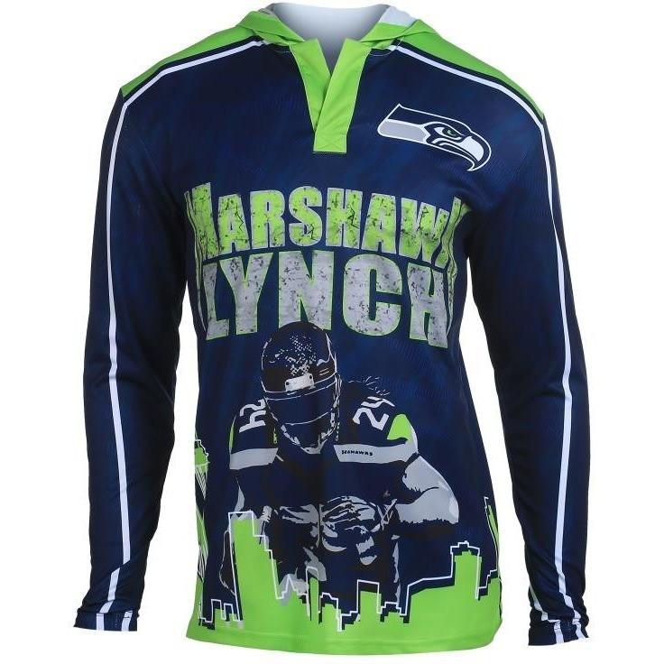 Seattle Seahawks Lynch M. 24 Official NFL Polyester Player Hoody Tee