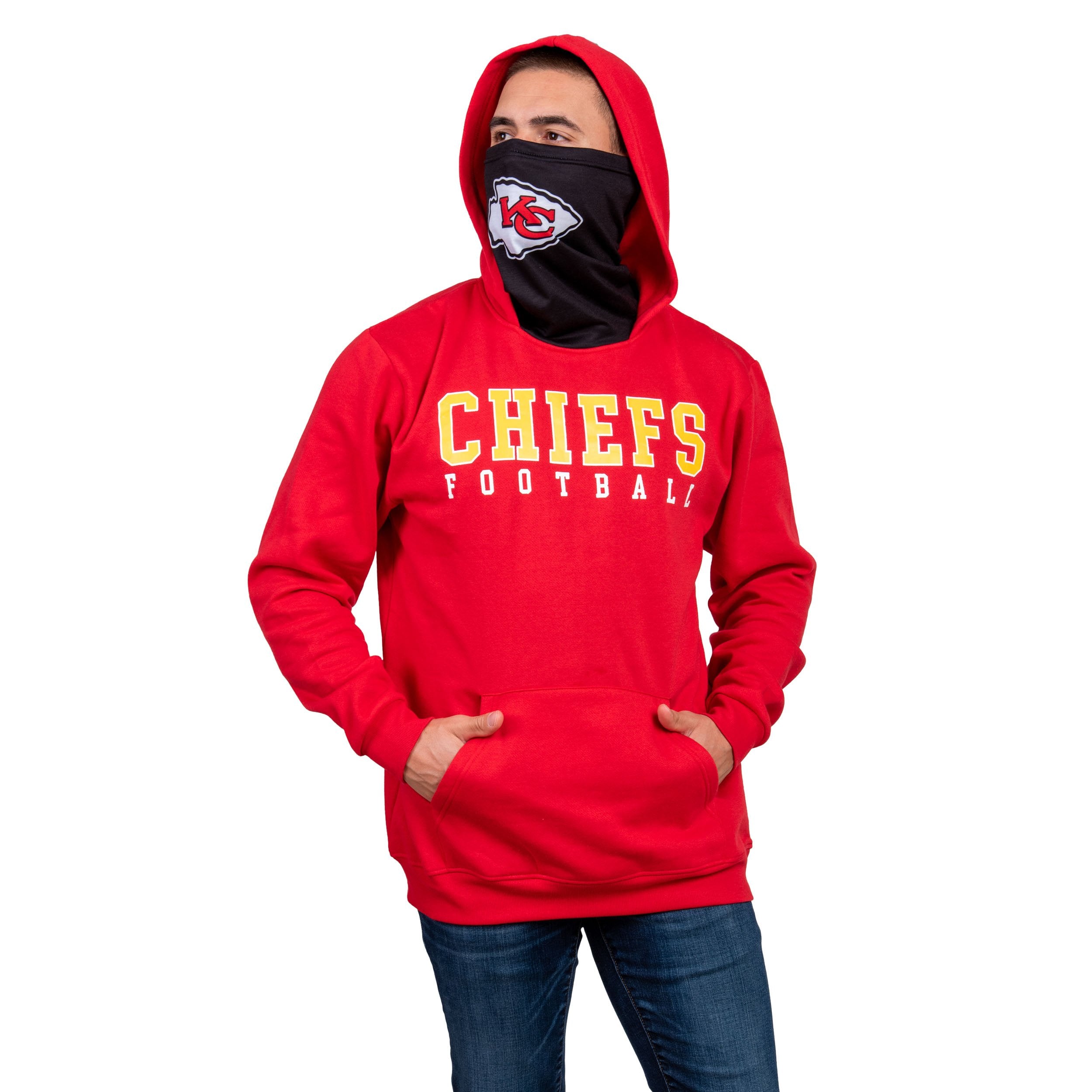 San Francisco 49ers NFL Mens Solid Gaiter Hoodie