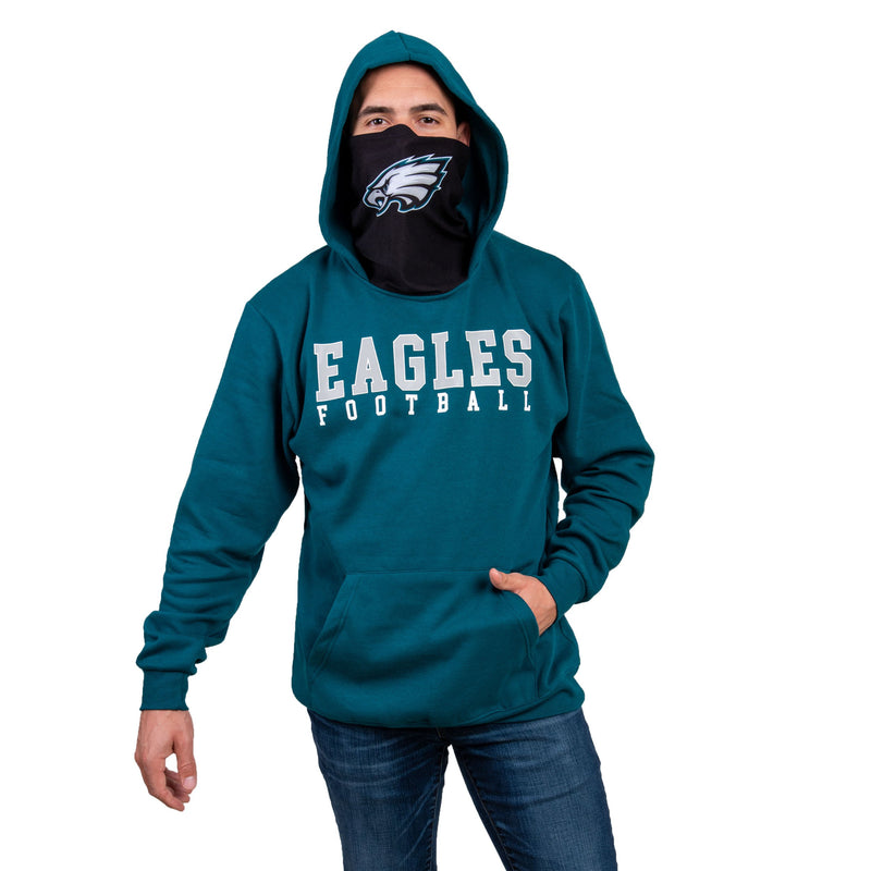 Philadelphia Eagles NFL Mens Solid Gaiter Hoodie