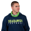 Seattle Seahawks NFL Mens Solid Gaiter Hoodie