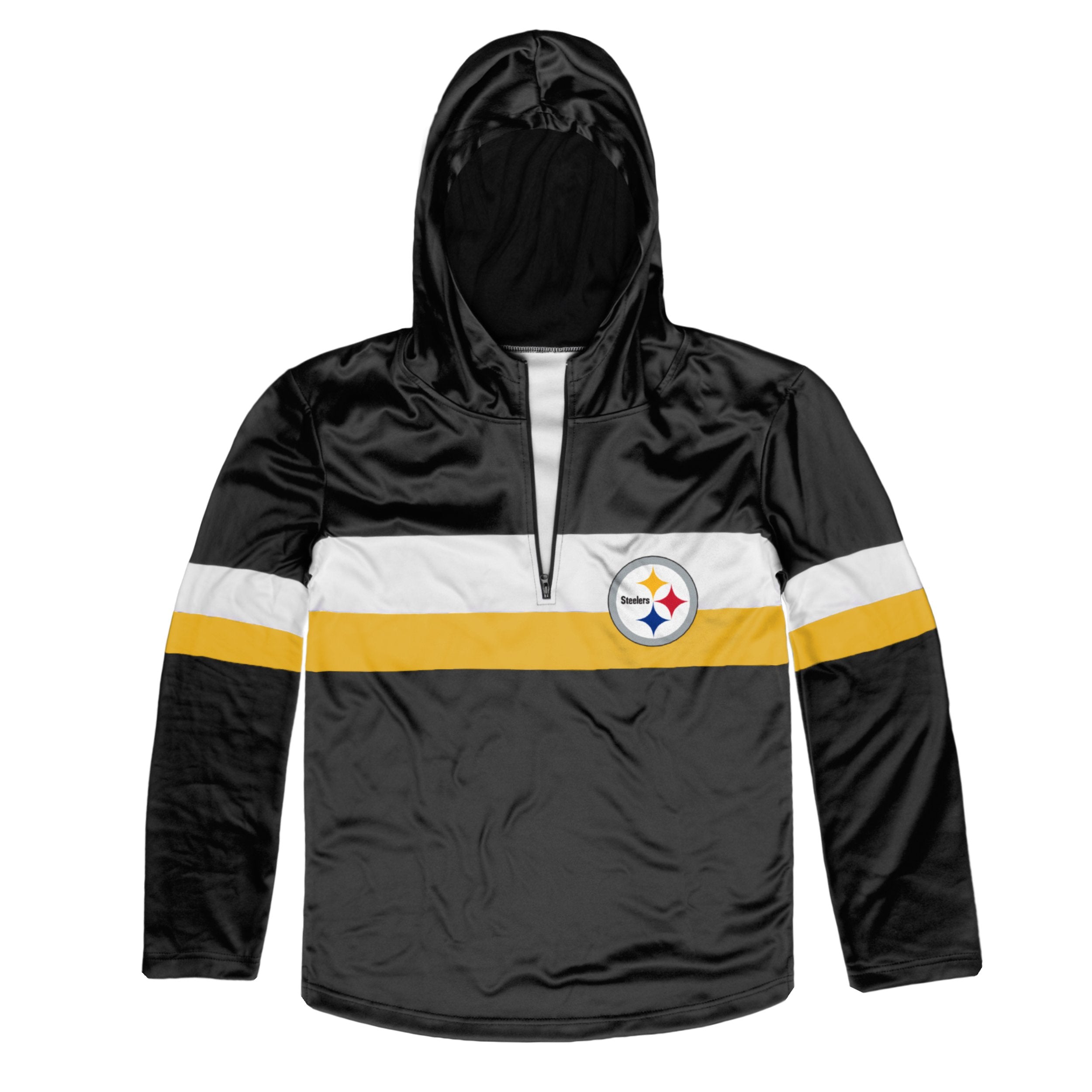 Pittsburgh Steelers Quarter Zip Hoodie - Black