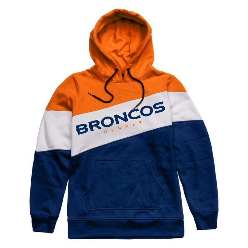 NFL Mens Wordmark Colorblock Hoodie Pick Your Team