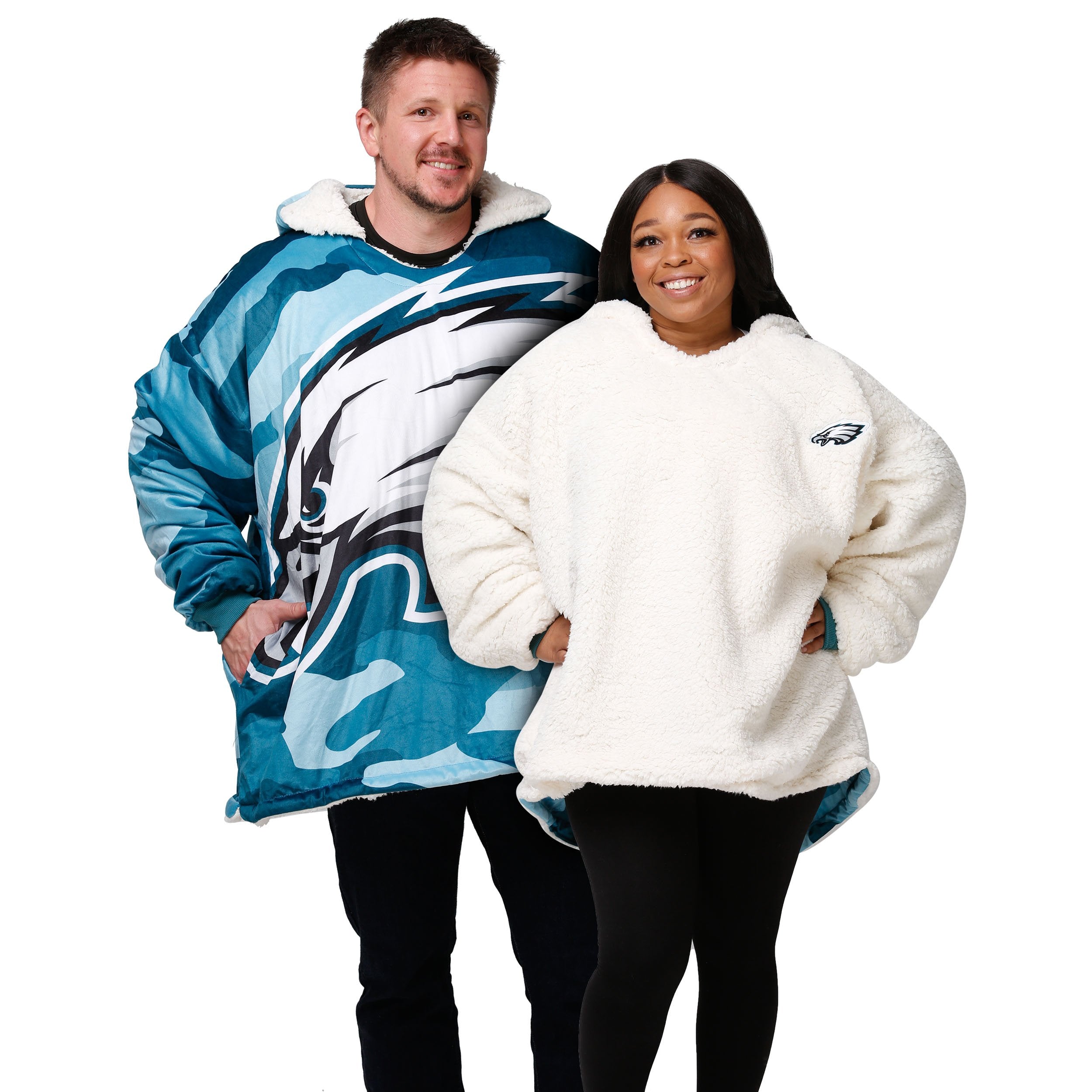 Zubaz NFL Men's Philadelphia Eagles Team Color Camo Back Panel Hoodie –  Fanletic