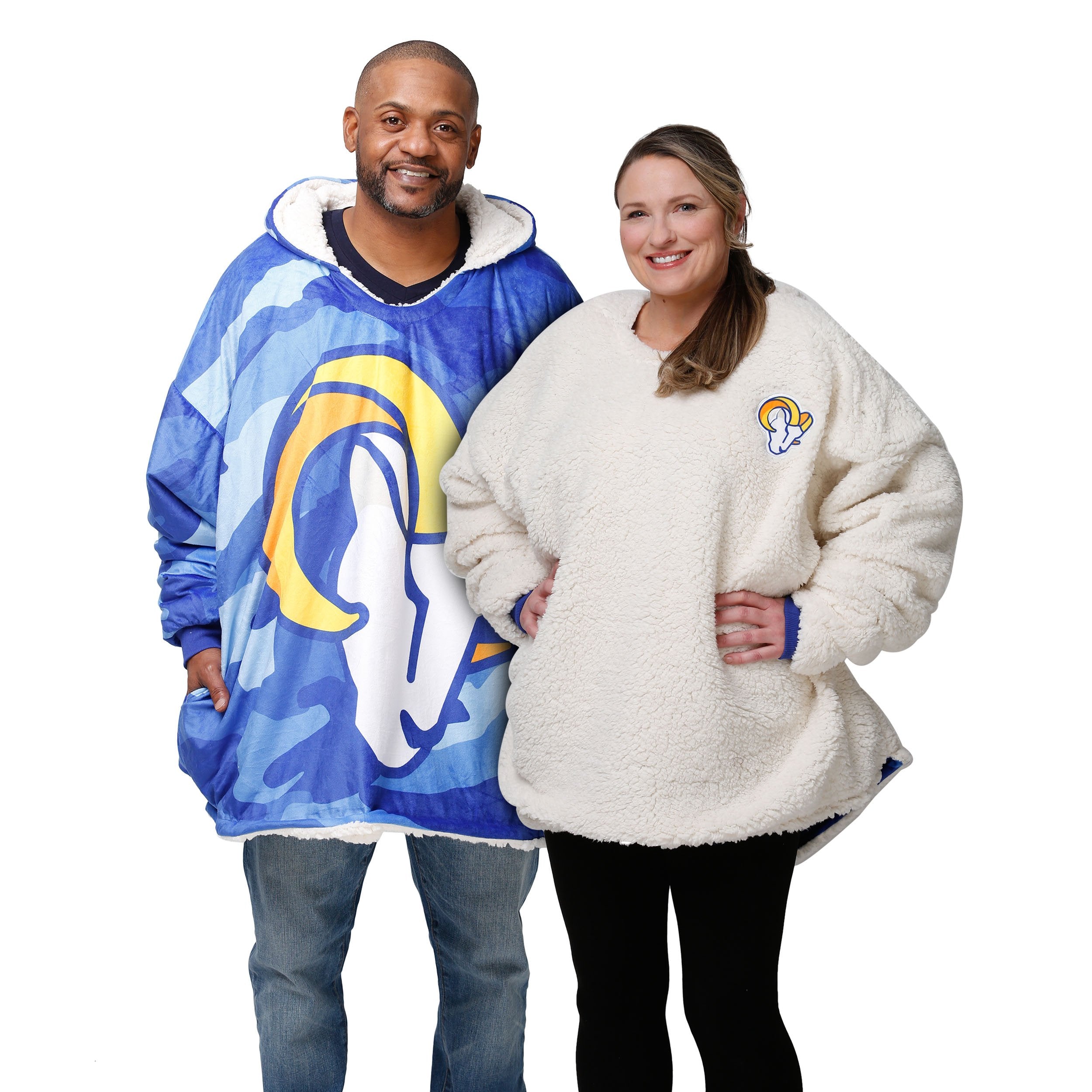 FOCO Los Angeles Rams NFL Reversible Team Color Camo Hoodeez