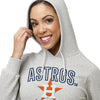 Houston Astros MLB Womens Gray Woven Hoodie