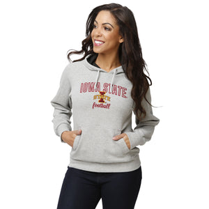 Iowa State Cyclones NCAA Womens Gray Woven Hoodie