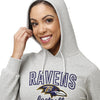 Baltimore Ravens NFL Womens Gray Woven Hoodie