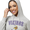 Minnesota Vikings NFL Womens Gray Woven Hoodie