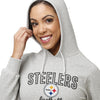 Pittsburgh Steelers NFL Womens Gray Woven Hoodie