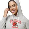 Cleveland Browns NFL Womens Gray Woven Hoodie