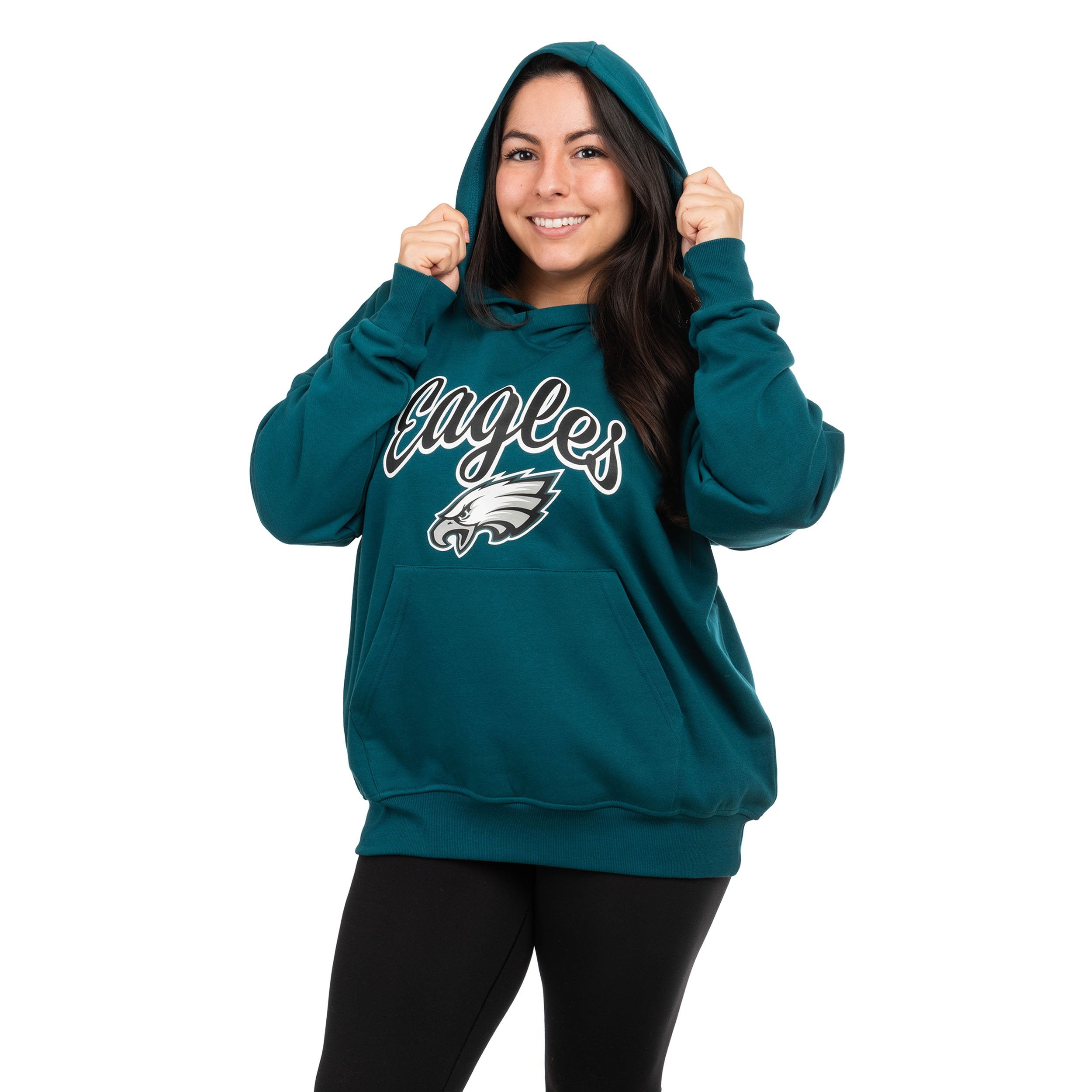 Philadelphia Eagles NFL Womens Solid Oversized Hoodie