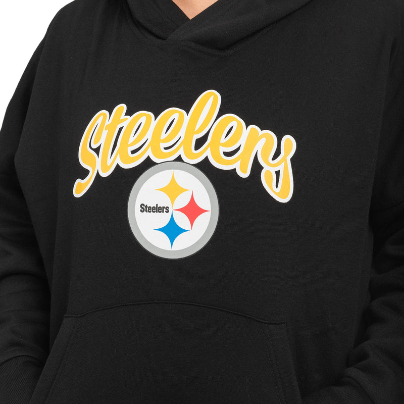 Pittsburgh Steelers Womens Black & Gold Zip up Hoodie