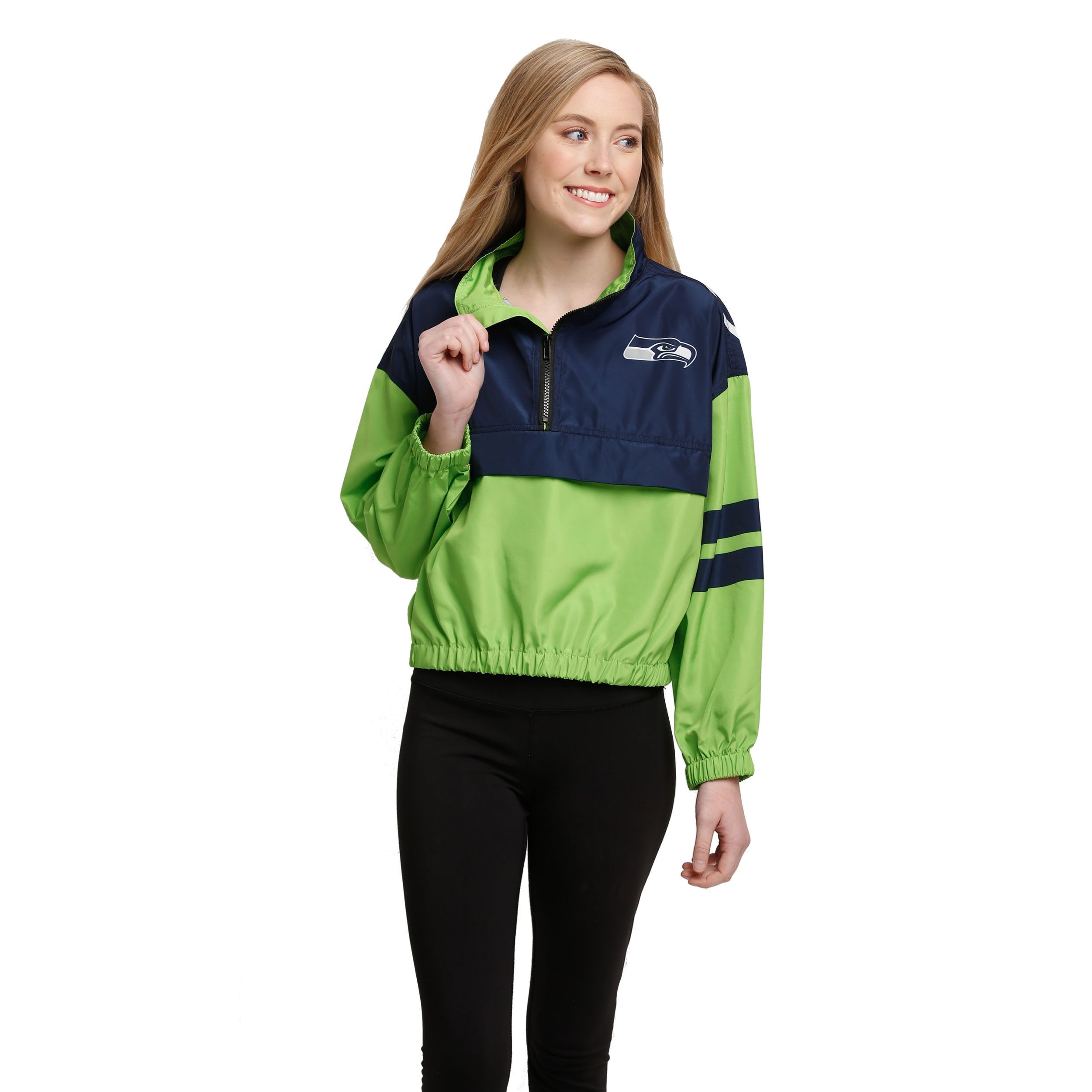 NFL Women's Long Sleeve Full Zip Jacket, Size XX-Large, Seahawks