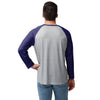 Baltimore Ravens NFL Mens Team Logo Gray Long Sleeve Henley