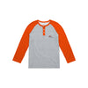 Denver Broncos NFL Mens Team Logo Gray Long Sleeve Henley