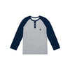 Dallas Cowboys NFL Mens Team Logo Gray Long Sleeve Henley